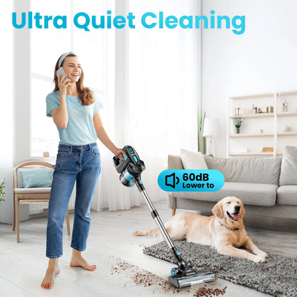 INSE Cordless Vacuum Cleaners, 6-in-1 Lightweight Stick Vacuum for Hardwood Floor Carpet Pet Hair, V770