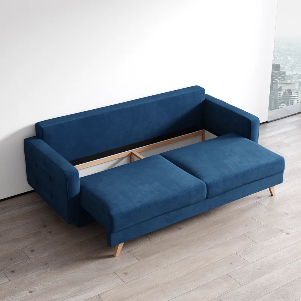 Meble Furniture Vegas Queen Sofa Bed with Storage, Multiple Colors