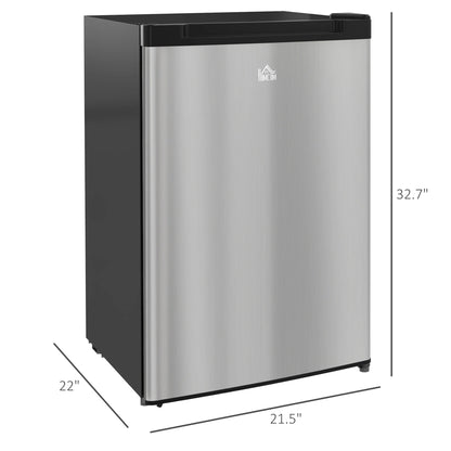 HOMCOM 3 Cu Ft Mini Freezer, Reversible Door, Under Counter Freezer, Black