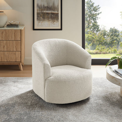 Mainstays Boucle Swivel Accent Chair, Taupe
