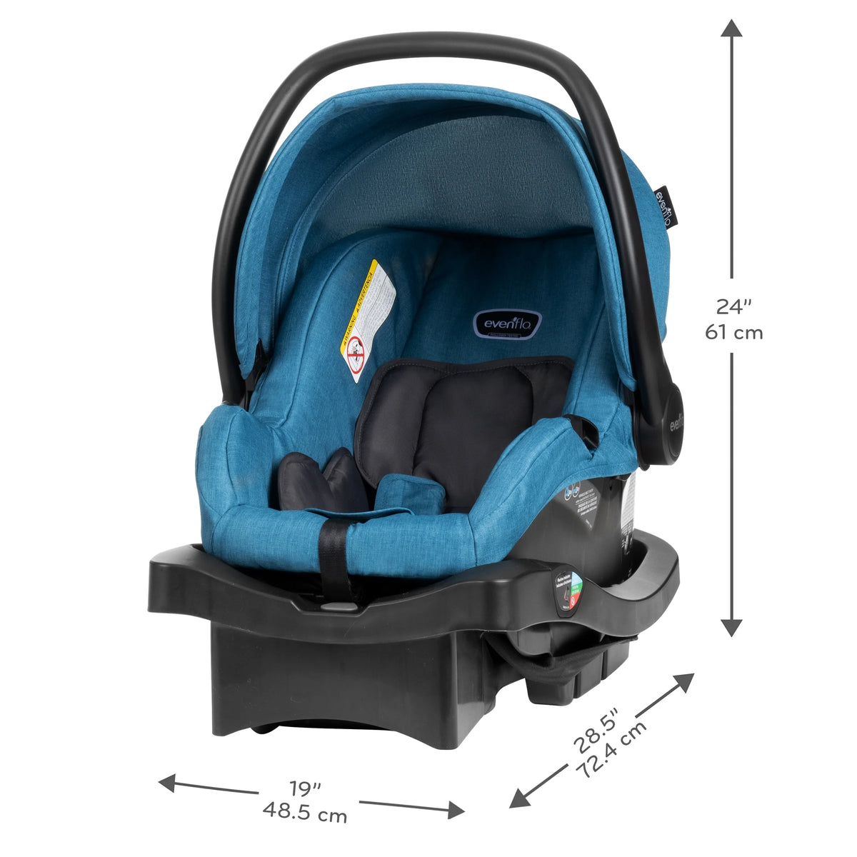 Evenflo Omni Plus Modular Travel System with LiteMax Sport Infant Car Seat, Mylar Gray, Unisex