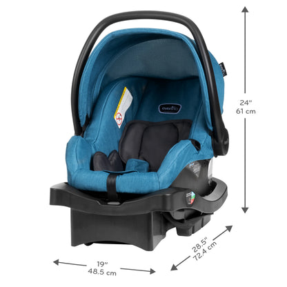 Evenflo Omni Plus Modular Travel System with LiteMax Sport Infant Car Seat, Mylar Gray, Unisex