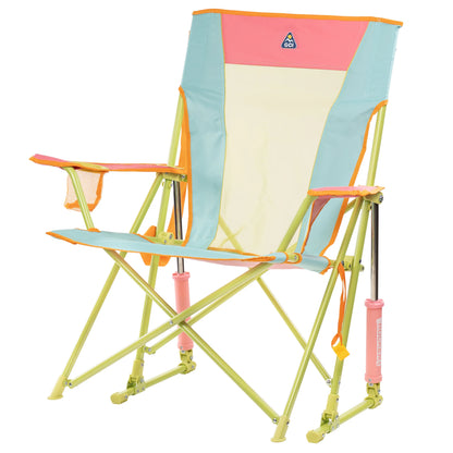 GCI Outdoor Comfort Pro Rocker Foldable Rocking Camp Chair, Blush