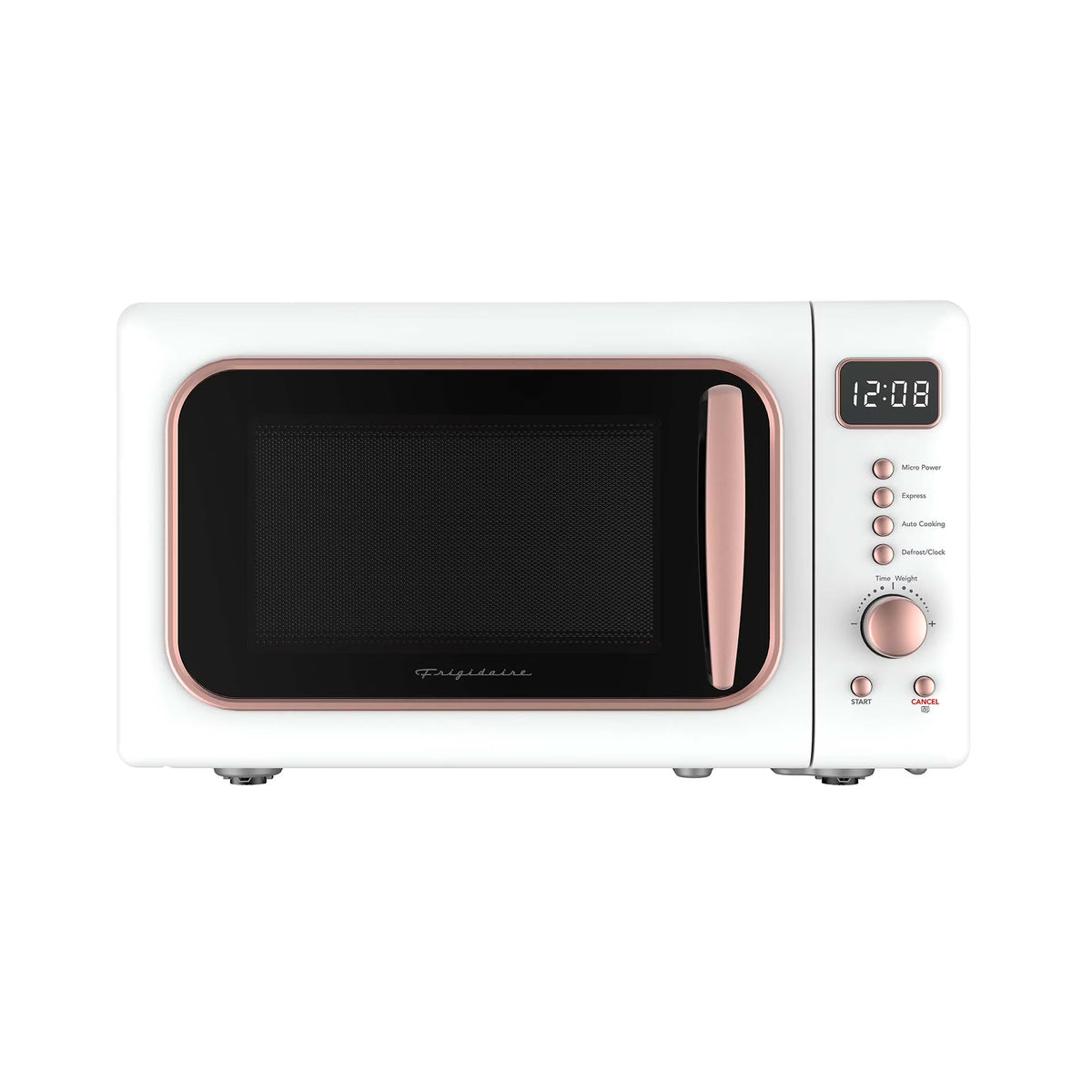 Frigidaire 0.7 Cu. Ft. Retro Countertop Microwave Oven, Black and Gold