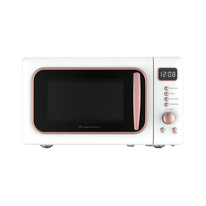 Frigidaire 0.7 Cu. Ft. Retro Countertop Microwave Oven, Black and Gold