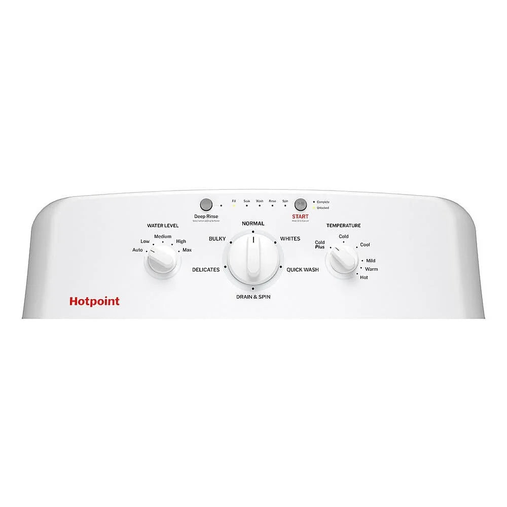 Hotpoint 4 cu ft High Efficiency White Top Load Washing Machine with Cold Plus