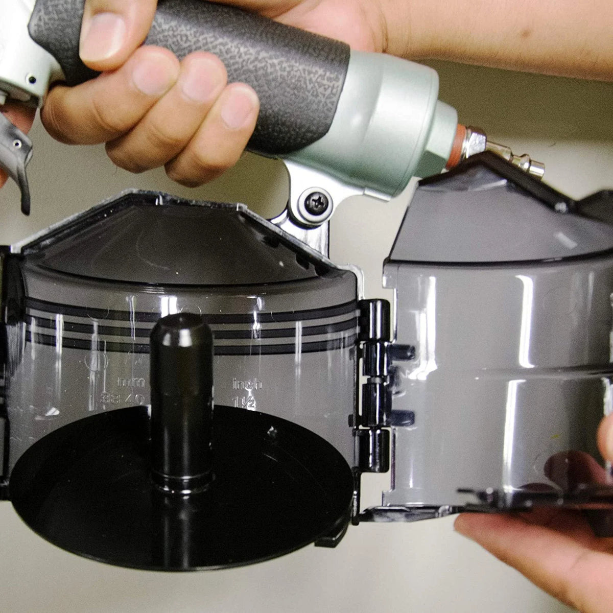 Metabo HPT Coil Siding Nailer, 1-1/2 inch to 2-1/2 inch Siding Nails, Side load, Tilt Bottom Magazine NV65AH2