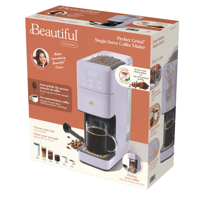 Beautiful Perfect Grind�?Programmable Single Serve Coffee Maker, White Icing by Drew Barrymore