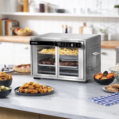 Gourmia 1700W 9-Slice Digital Toaster Oven Air Fryer, 12 Cooking Preset, 35L, Stainless Steel