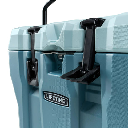 Lifetime 28 qt Bear-Resistant Camping Cooler, Premium High Performance, Ice Retention, Hard Cooler, 20 Can Capacity, Boulder Gray (91289)