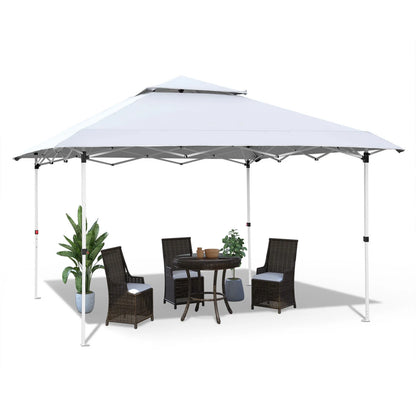 Pirecart 12' x 12' Pop-up Canopy Tent Waterproof Outdoor Gazebo Shelter with Wheeled Bag, Instand Canopy , White