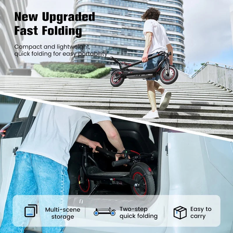 iScooter Electric Scooter Adult, 350W Motor, 21 Miles Long Range, 19 mph & 8.5" Pneumatic tire Folding Commuter Electric Scooter for Adults & Teens, Superior Performance Smart App & Dual Braking