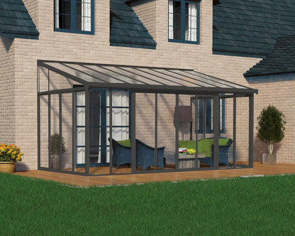 Palram - Canopia SanRemo 10' x 14' Patio Enclosure - Gray/Clear