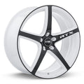 RTX Illusion 18x8 5x114.3 ET45 CB73.1 White & Black Wheel