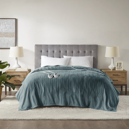 Serta Gray Polyester  Electric Blanket, Queen