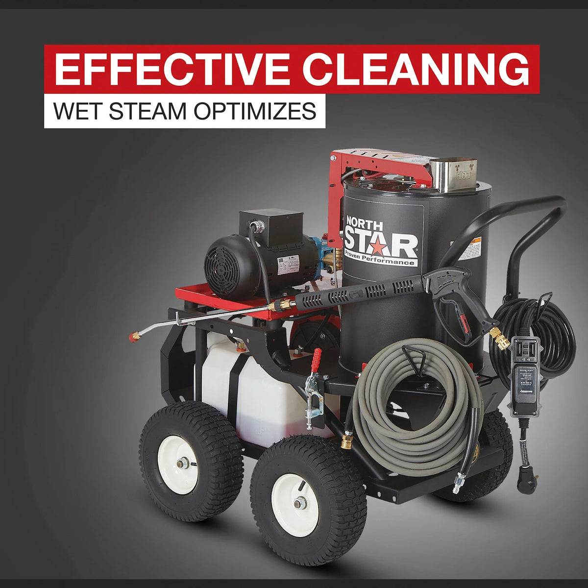 NorthStar Electric Wet Steam and Hot Water Pressure Washer, 2750 PSI, 2.5 GPM, 230 Volts