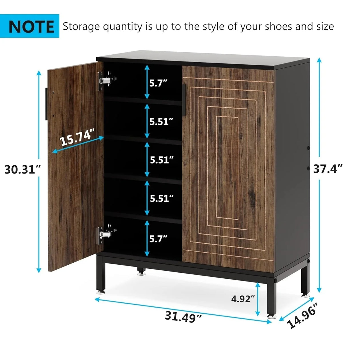 Tribesigns 20 Pairs Shoe Storag Cabinet for Entryway