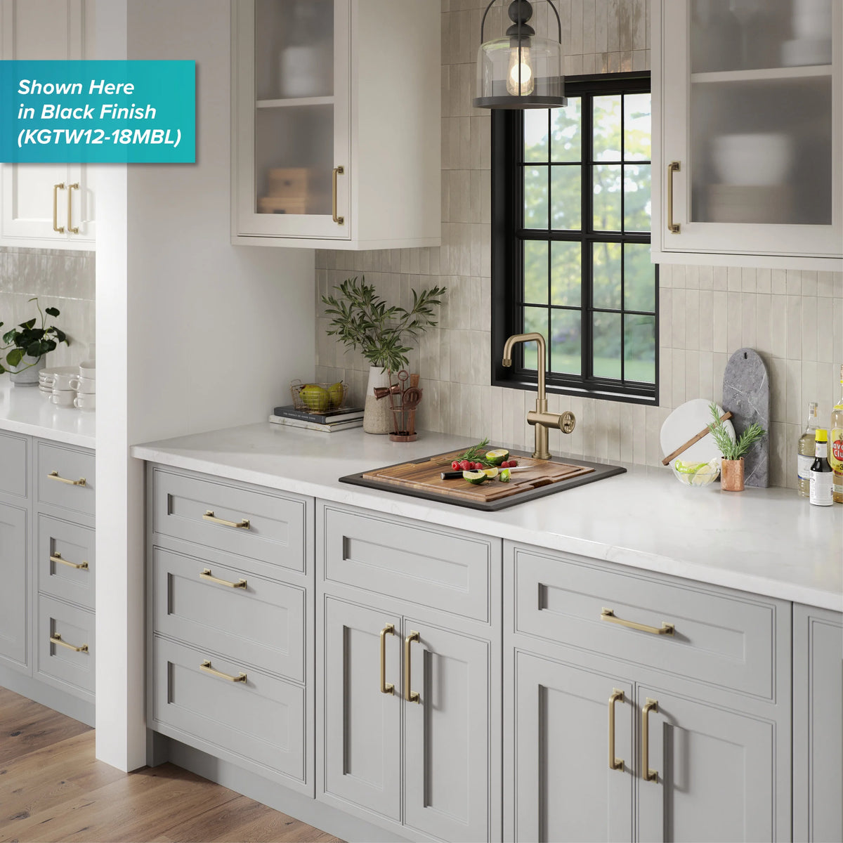 KRAUS Bellucci 18 Granite Composite Workstation Drop-In Top Mount Single Bowl Kitchen Bar Sink in White with Accessories