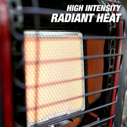 Portable Buddy Heater MH9BX - Indoor-Safe Propane Heater 4,000-9,000 BTU, Compact & Reliable for Campers & Workshops (Red/Black)