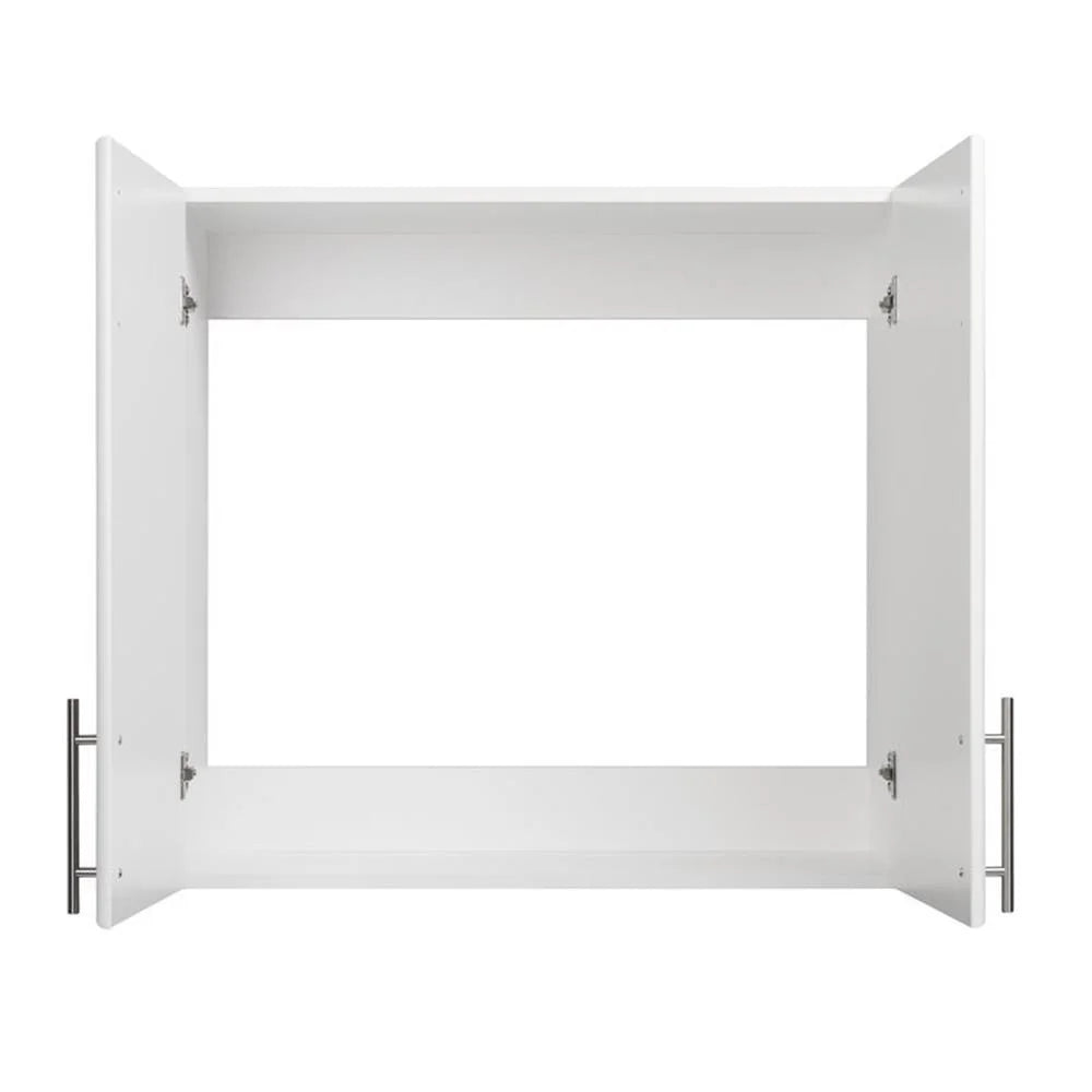 Home Square 2 Piece Wood Wall Cabinet Set in White