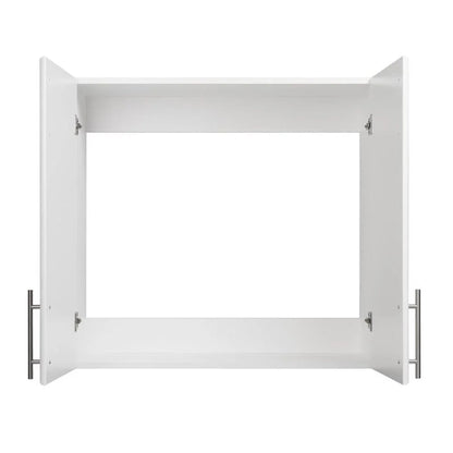 Home Square 2 Piece Wood Wall Cabinet Set in White