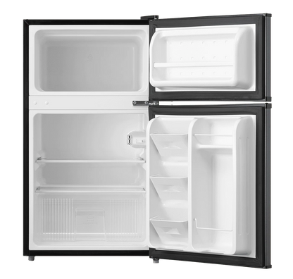 Arctic King 3.2 Cu ft Two Door Mini Fridge with Freezer, Stainless Steel, E-Star, ARM32D5ASL