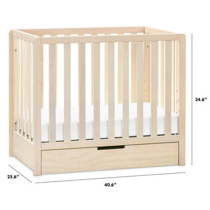 Carter-s by DaVinci Colby 4-in-1 Convertible Mini Crib with Trundle in Washed Natural