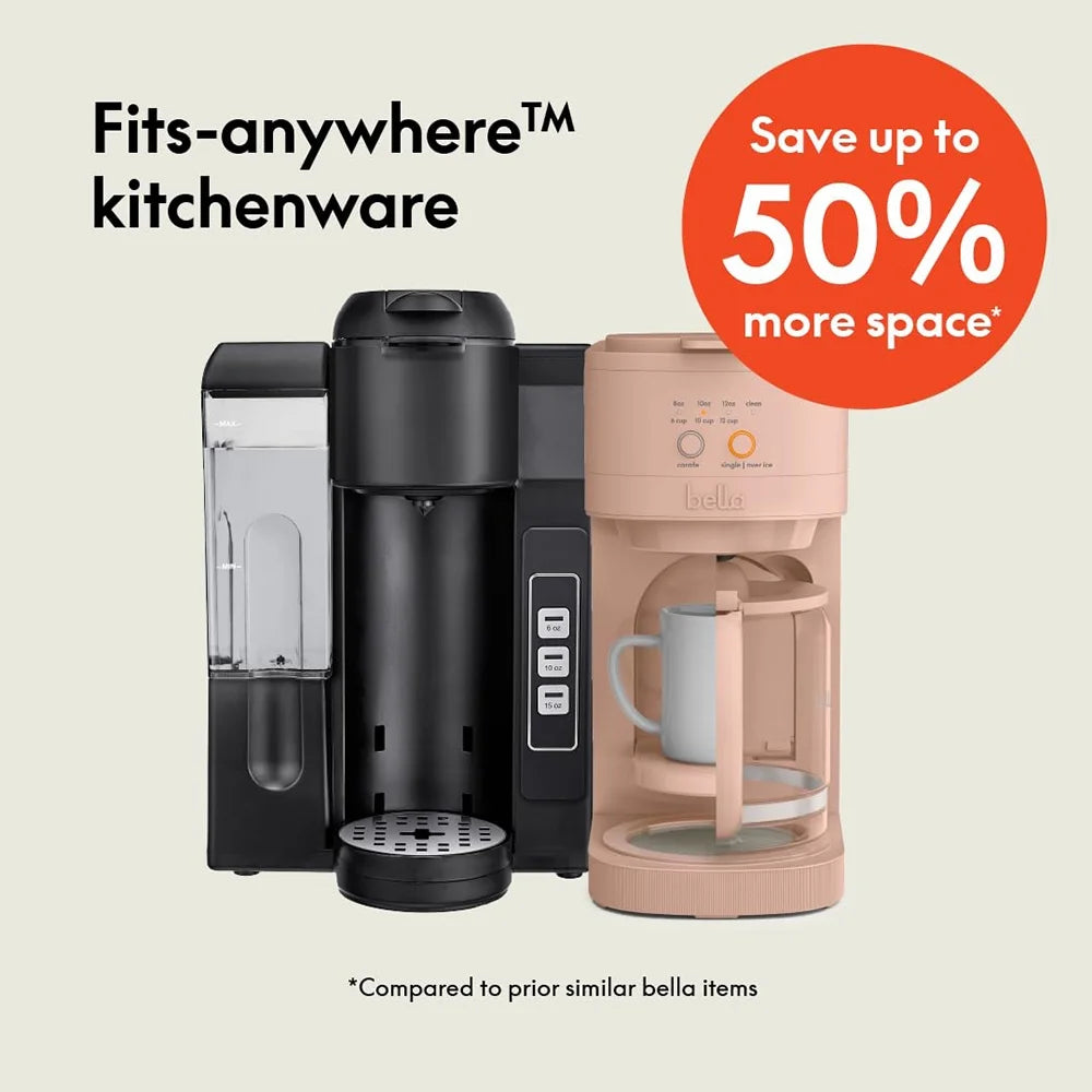 Bella VersaBrew 2-in1 Coffee Maker 60oz Tank - Blossom