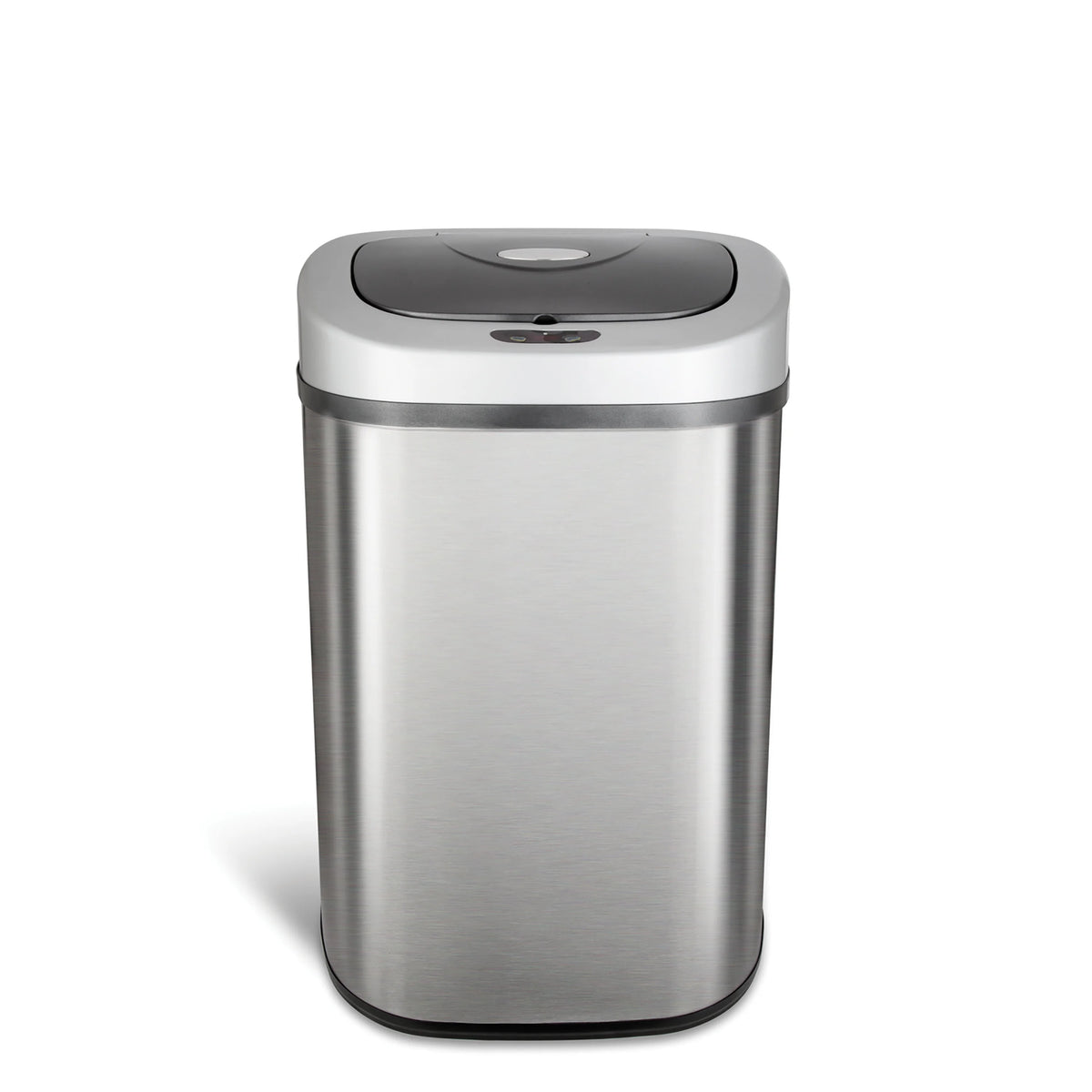 Nine Stars Automatic Trash Can, 21 Gallon Stainless Steel, Motion Sensor Hands Free Soft Close Lid Garbage Bin, Silver