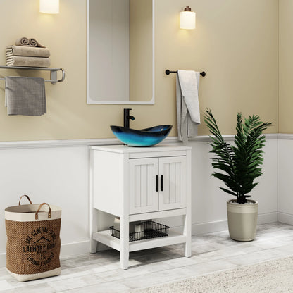 Eclife 24" Freestanding Bathroom Vanity Set with Vessel Sink, without Mirror