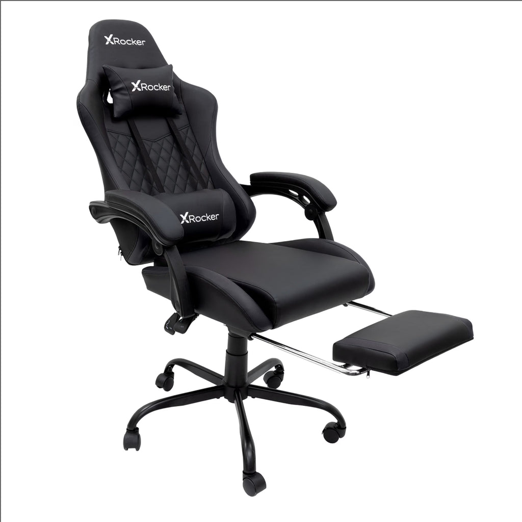 X Rocker Apex PC Gaming Chair with Massage Function and Footrest, Red