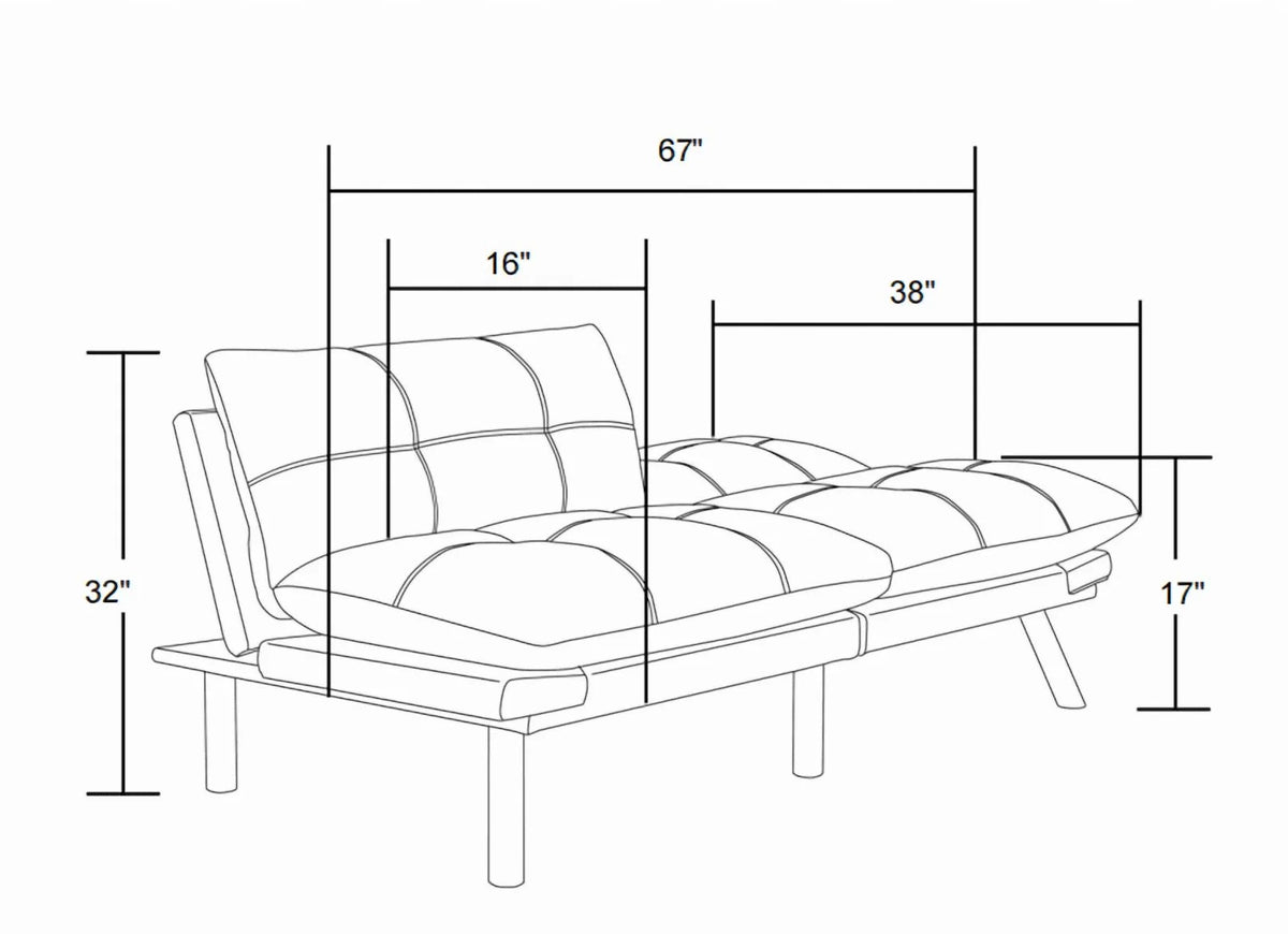 PAPROOS Convertible Sofa Bed, Folding Futon Sofa Bed, Upholstered Sofa Bed Couch, Loveseat Sleeper Sofa for Small Space, Apartment, Living Room, Cream