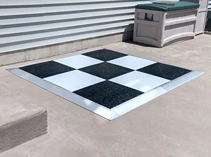 TentandTable Black Sparkle Portable Commercial Dance Floor - Indoor & Outdoor, 9 ft x 9 ft