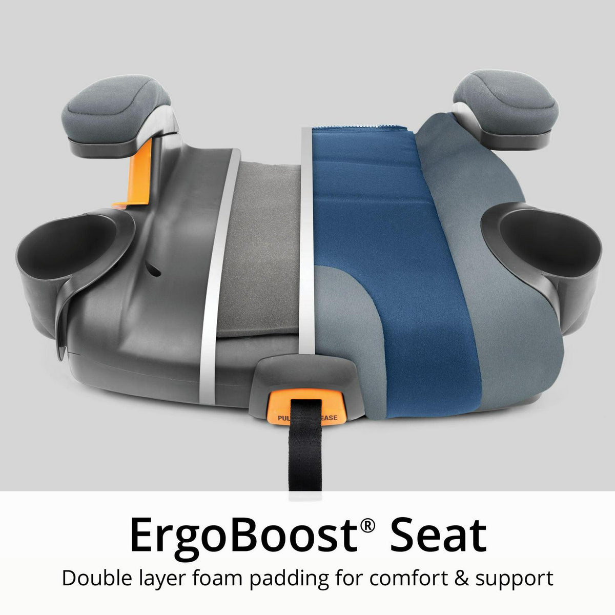 Chicco KidFit Adapt Plus 2-in-1 Belt Positioning Booster Car Seat - Vapor (Grey). New