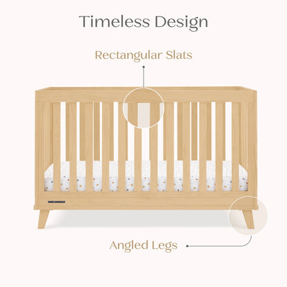 Delta Children Frankie 4-in-1 Convertible Crib - Greenguard Gold Certified, Black with Natural