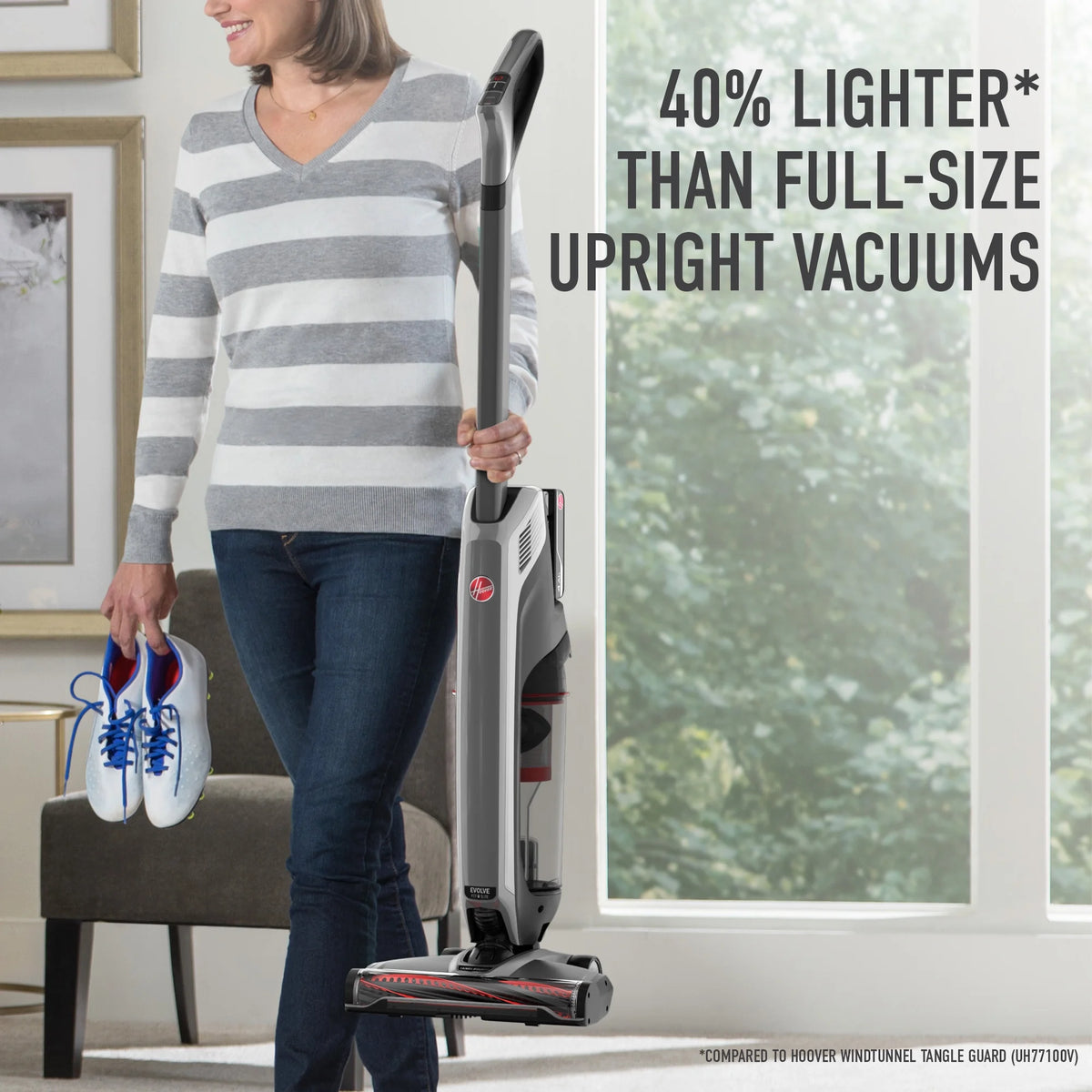 Hoover ONEPWR Evolve Pet Elite & ONEPWR Hand Vac, Upright Vacuum and Hand Vacuum Bundle, Pet Friendly, Powerful Suction, for Multi-Surfaces, BH53810V, Gray
