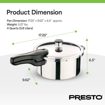 Presto? 6 Quart Stainless Steel Pressure Cooker