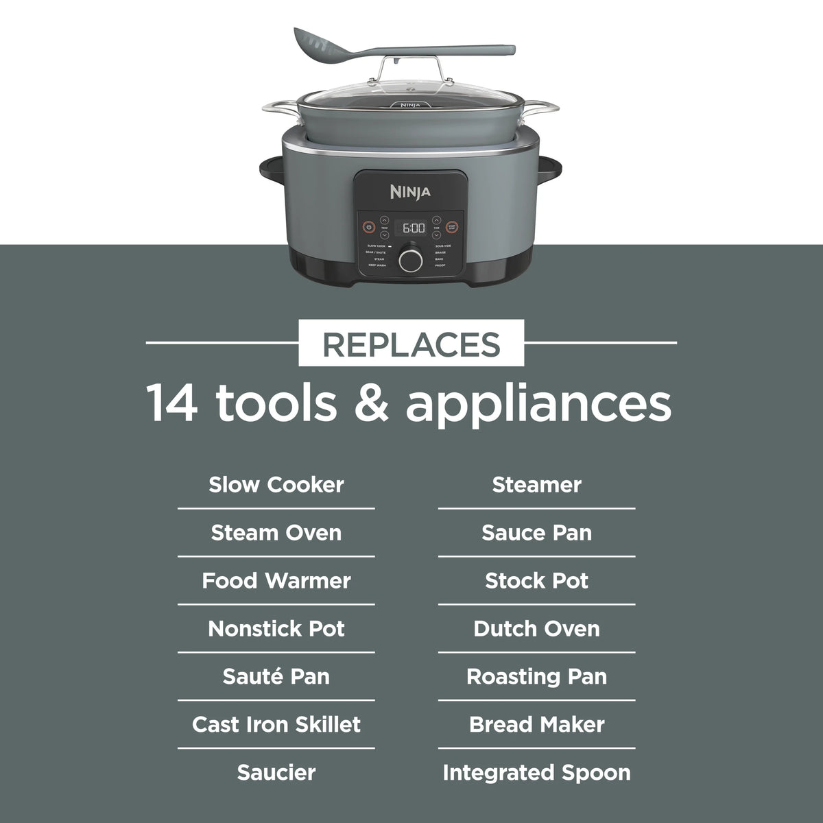 Ninja Foodi 8.5 Qt PossibleCooker PRO,Gray, MC1001