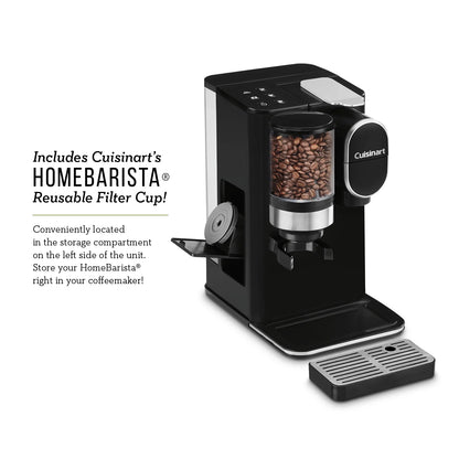 Cuisinart Grind & Brew Classic Black Single Serve Coffee Maker with Built-In Grinder