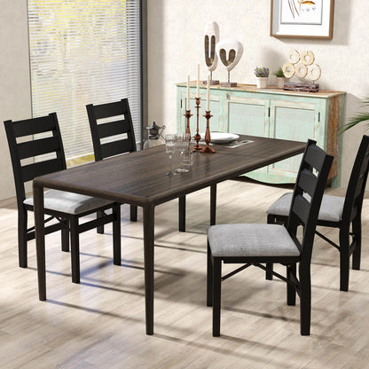Costway Folding Chairs Set of 2 Modern Upholstered Chairs with Comfy Backrest & Padded Seat