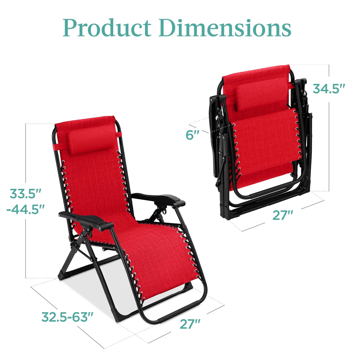 Best Choice Products Oversized Zero Gravity Chair, Folding Recliner w/ Removable Cushion, Side Tray - Fossil Gray