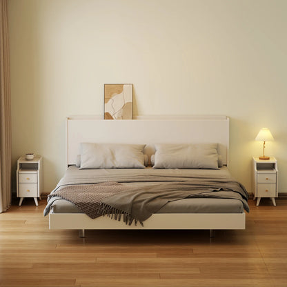 Small Nightstand,Solid Wood Nightstand with Drawers, Walnut Bedside Table for Bedroom