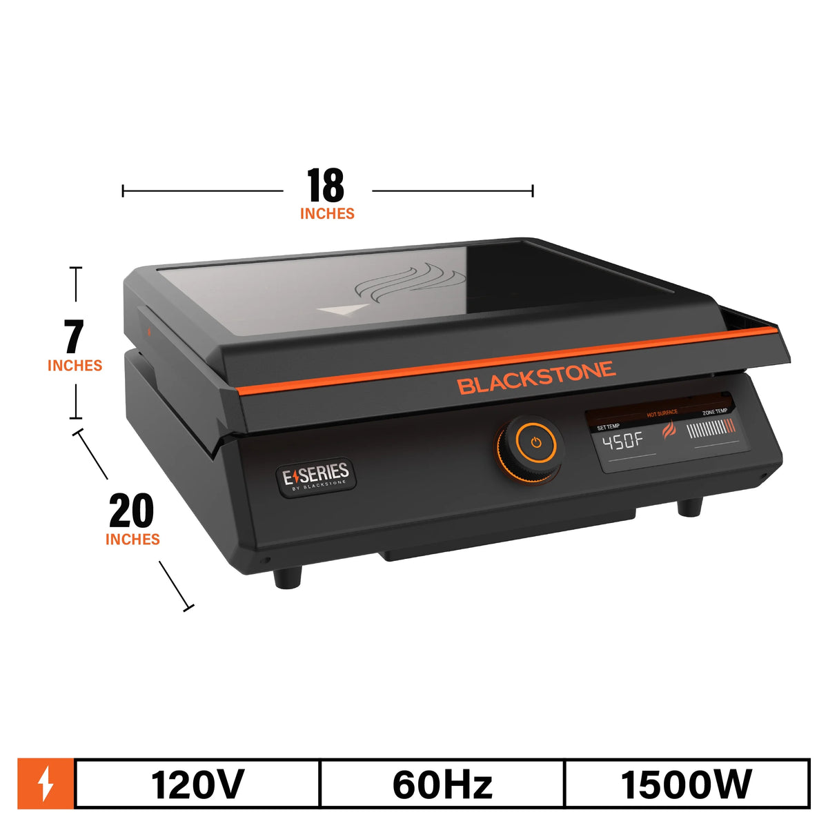 Blackstone E-Series 17" Electric Tabletop Griddle with Hood, Black