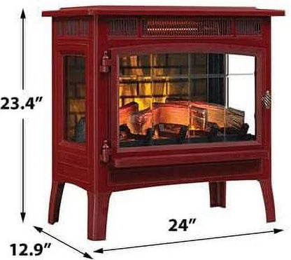 Duraflame 3D Black Infrared Electric Fireplace Stove with Remote Control - DFI-5010-01