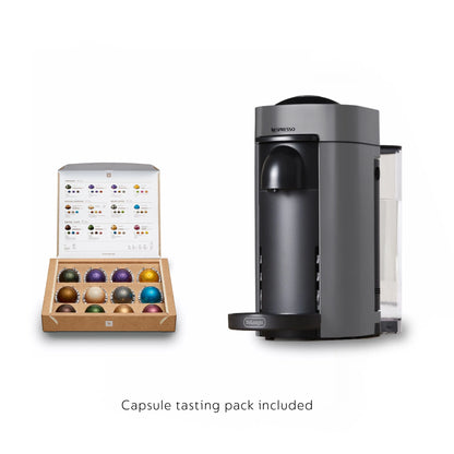 Nespresso New Vertuo Plus Coffee and Espresso Machine by De'Longhi with Aerocinno, Gray, Single-Serve Brewers