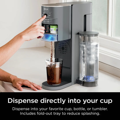 Ninja Thirsti Drink Maker, Still, Sparkling Custom Drink Kit, with CO2 Canister, Flavors, and 48 oz Reservoir