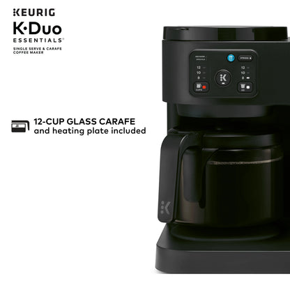 Keurig K-Duo Essentials, Hot & Iced Single-Serve K-Cup Pod Coffee Maker & Carafe,  Moonlight Grey