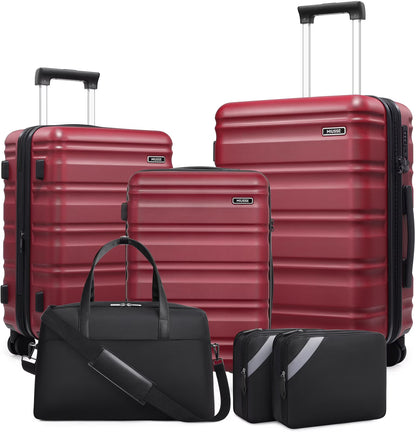 MIUSSE Luggage Sets 3 Piece, 20 Inch Carry On Luggage with Wheels, 100% PC Hardshell Suitcase with TSA Lock, Carry On Suitcases Airline Approved With Travel Backpack for Men Women