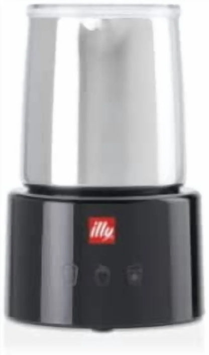 illy Electric Milk Frother- Black & Stainless Steel