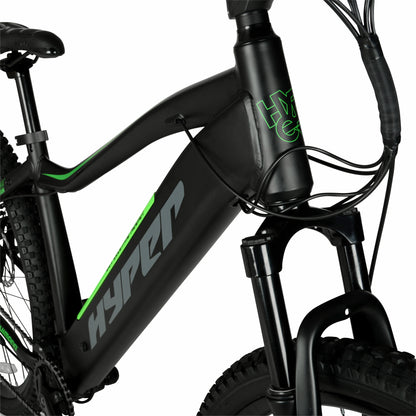 29" Hyper Bicycles 36V Class 2 Electric Mountain Bike for Adults, 350W E-Bike Motor, Black